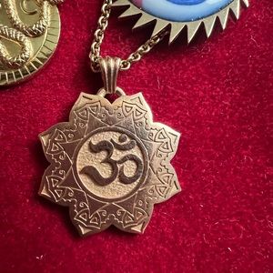 14K ROSE Gold Om Mandala Chakra Pendant Thick HEAVY 6.2 Grams Pratt Daddy?